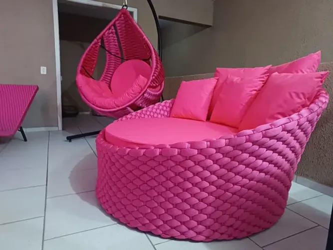 SUPER PROMOÇÃO! Móveis na fibra sintética, corda e tricô náutico