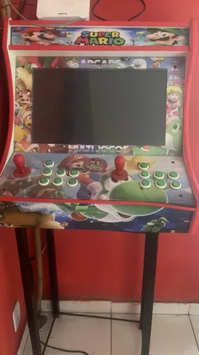 Máquina de Fliperama Super Mario Multi Jogos