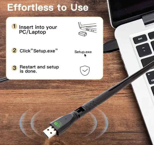 Antena adaptadora USB para Wi-Fi 6  Laptop ou Desktop (Novo)