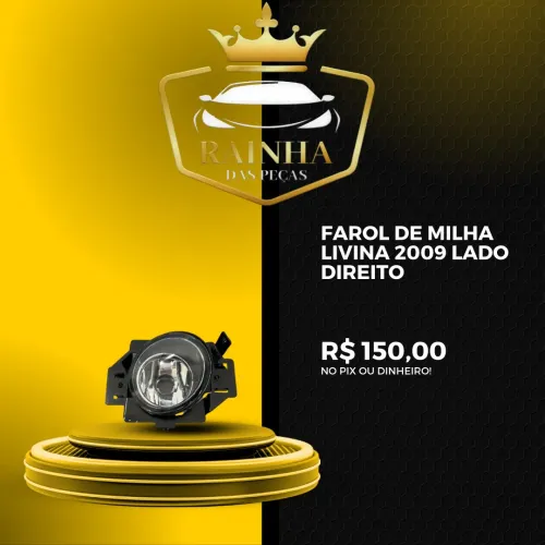Farol de Milha Livina 2009 Lado Direito