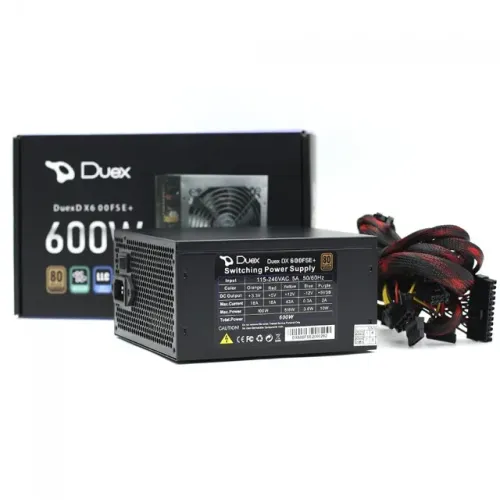 Fonte Duex 600FSE+, 600W, 80 Plus Bronze, PFC Ativo, DX 600FSE+