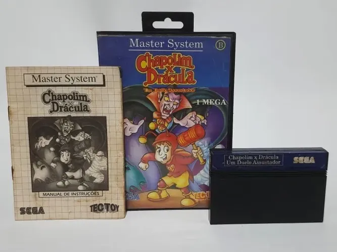 Rarissimo Chapolim X Drácula - Master Sytsem Tec Toy - Com Caixa e Manual - Serial Batendo