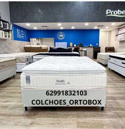 Base e Colchão Casal com gel que diminiu dois graus do corpo