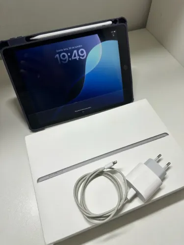 iPad 9 64GB Cinza Espacial - Com NF + Pencil + Capa - OLX Pay - Parcelo 18x e Aceito Troca