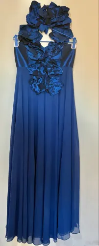Vestido de Festa longo -Azul TAM P/M