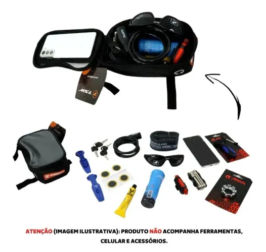 Kit Bolsa de celular + Bolsa de Selim Bike