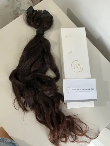 Mega Hair Castanho Escuro Ondulado - 100g marca mermaid