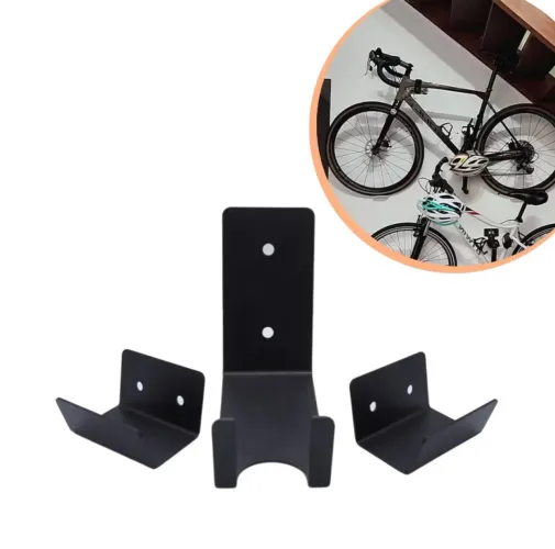 Suporte de Parede para Bicicleta (2 pçs) - Kit Completo com Parafusos e Buchas