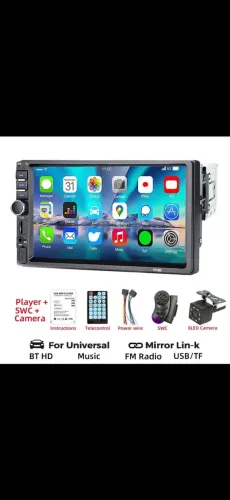 Multimídia 7 polegadas com câmera de ré