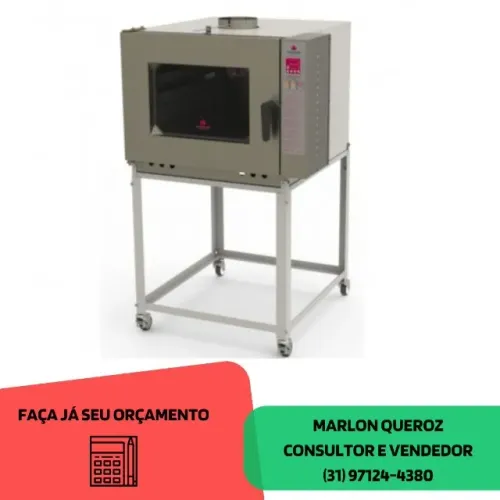 Forno Turbo Elétrico Progás 5 Esteiras Trifásico - 380v 