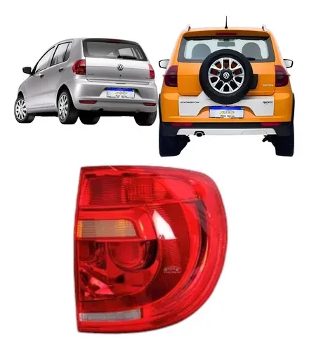 Lanterna Volkswagen Fox Crossfox 2011 2012 2013 2014 Ld Direito/passageiro Vermelho
