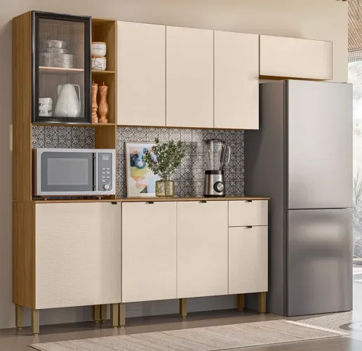 Cozinha Completa 4 Peças 9 Portas 1 Gaveta Kits Parana p65
