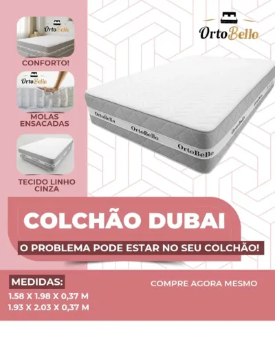 Colchão Queen Dubai Ortobello Pronta Entrega