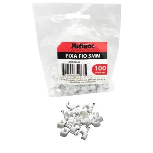 Fixa Fio Miguelão 5mm  pacote com 100 unidades  0891     d 371