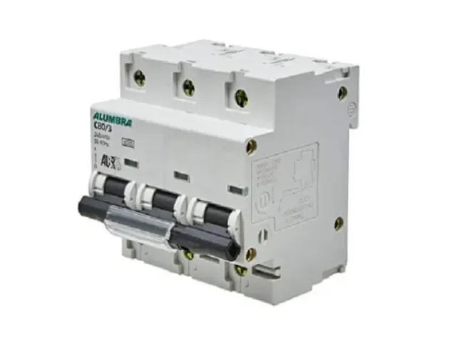Disjuntor Tripolar Alumbra C80/3 ALBR6 Curva C 6kA 80A - Novo Lacrado