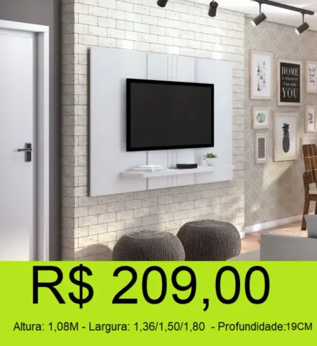 Painel 3 medidas super praticidade na montagem
