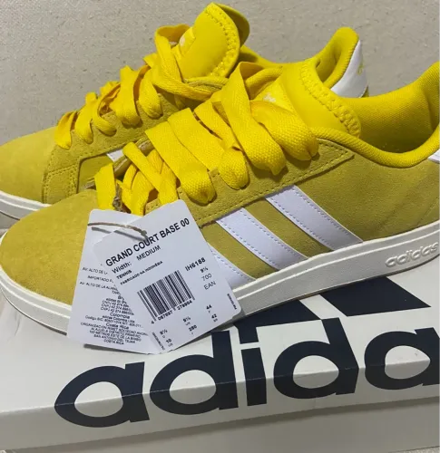 Tênis Adidas Grand Court Base 00 - Amarelo - Tamanho 42