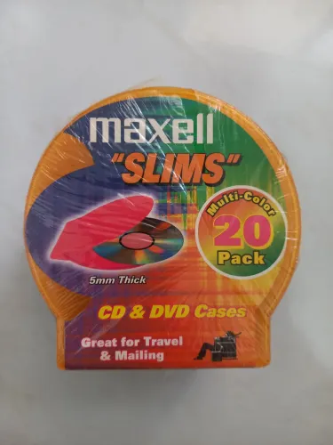 Estojos Slims Maxell para CD/DVD - 20 Unidades