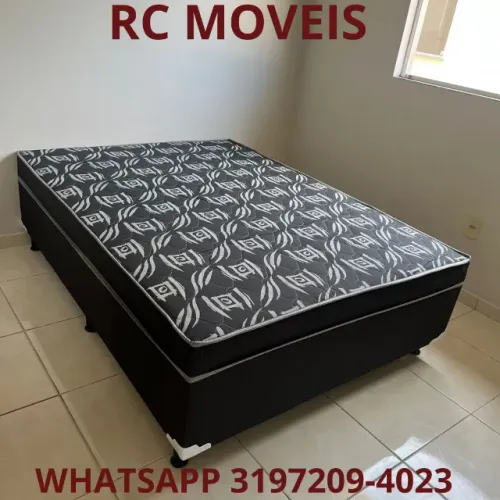 Cama Box OrthoBox Casal com Colchão de Molas Ensacadas - Qualidade Premium