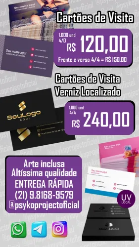 Serviços Gráficos em Geral - Cartões de Visita, Panfletos, Banners, Adesivos, Entre outros
