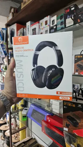 Fone de Ouvido Bluetooth H'maston SN23 com efeitos rgb