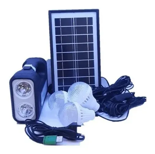 Sistema Gerador De Luz Painel De Solar Lanterna 3 Lâmpadas