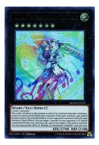 Yugioh!!! Number 76: Harmonizer Gradielle Blhr-pt029 Ultra Rare