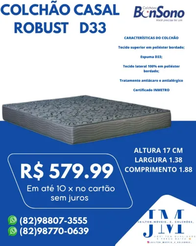 MEGA PROMOÇÃO COLCHÃO CASAL D33