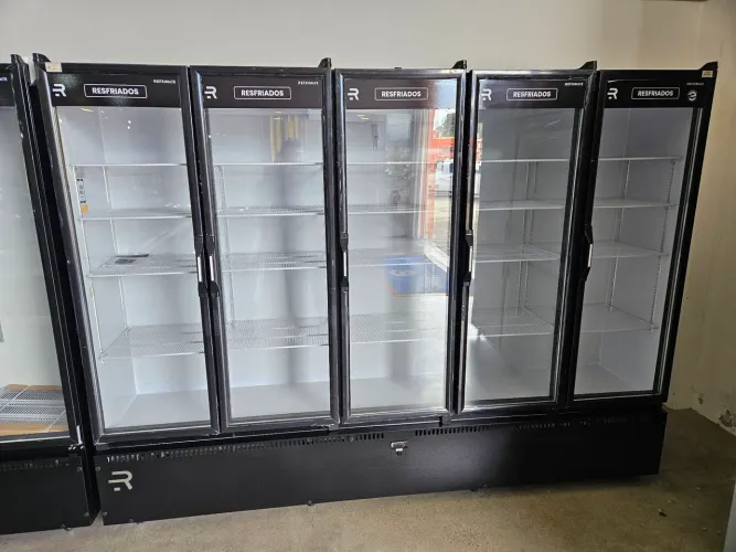 expositora refrigerada 5 portas para mercados/conveniências nova