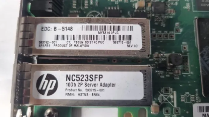 Placa Rede Fibra Hp Nc523sfp 10gb Pn 593715-001 