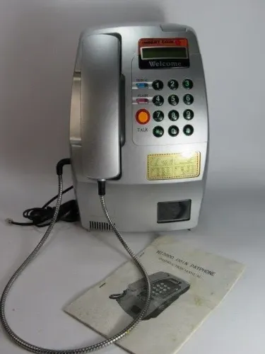 TELEFONE ORELHÃO RESIDENCIAL HT2000 COIN PAYPHONE, acompanha manual de instruções. Mede ap