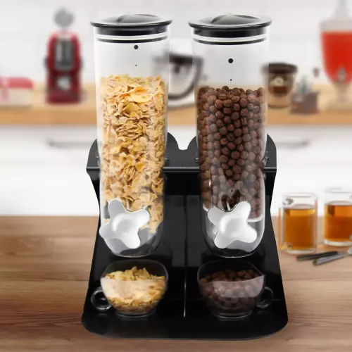 Dispenser de Cereais Duplo 3 Litros em Acrílico