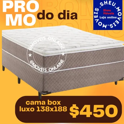Cama Box Luxo 138x188 - Promoção do Dia!