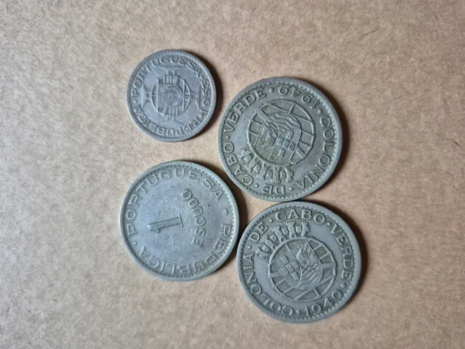 Moedas antigas portuguesa cabo Verde