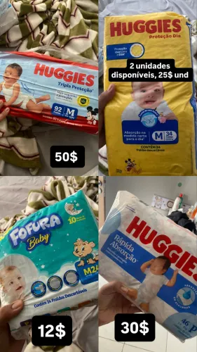 Fraldas vendo ou troco por tamanho g ou XG