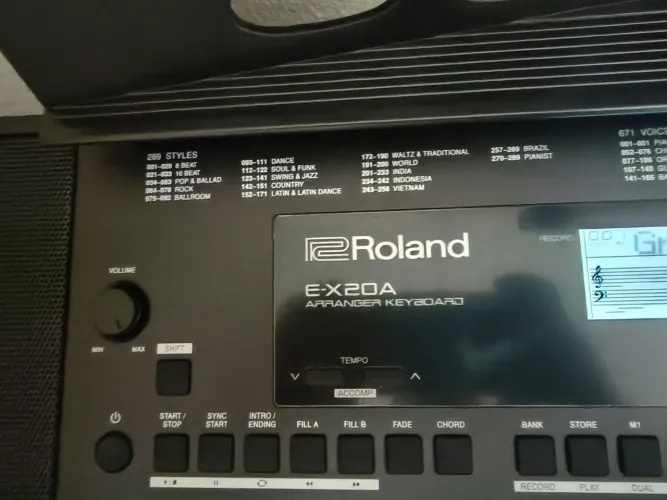 Teclado musical Roland a20