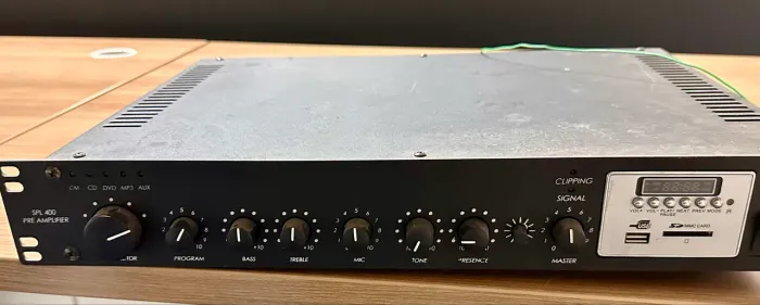 Sansara SPL 400 Pré-Amplificador + Amplificador Som Ambiente 70V USB/SD/FM