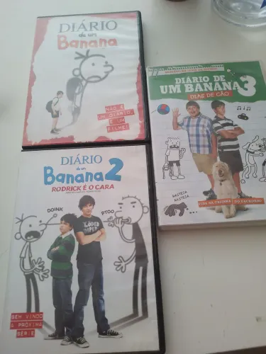Dvds originais trilogia diário de um banana. 3x cartão. retirar no local