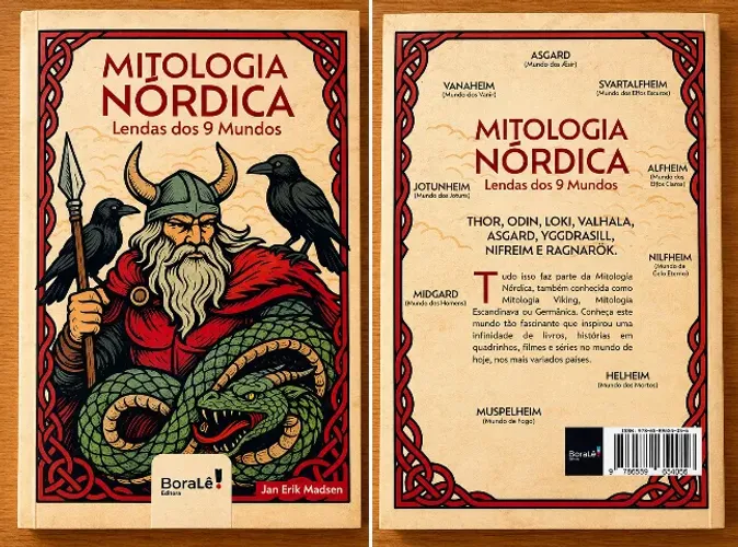 Livro Mitologia Nórdica - Lendas dos 9 Mundos | Jan Erik Madsen | Seminovo