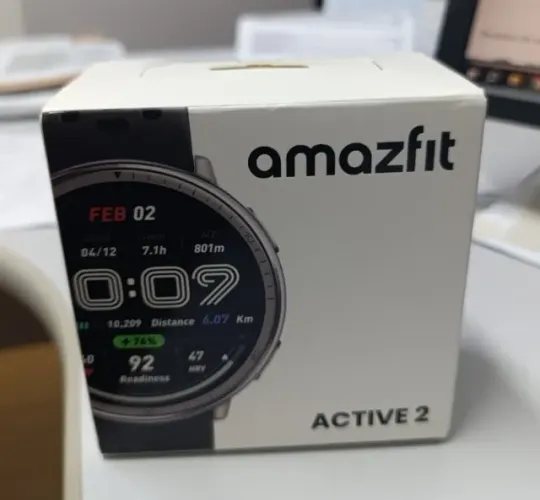 Smartwatch Amazfit Active 2 Round 44 mm Preto com GPS e Alexa
