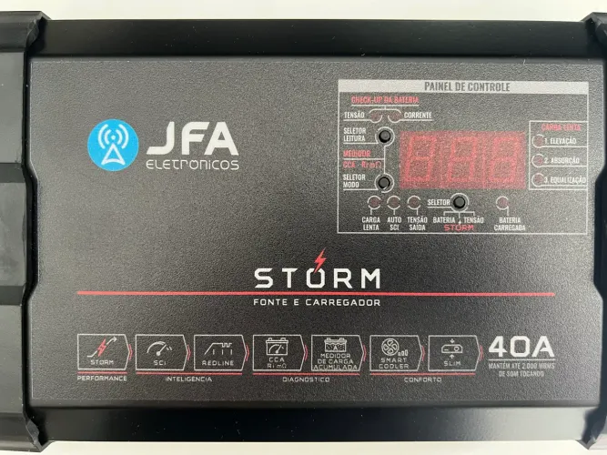 Fonte Carregador Bateria JFA Storm 40a