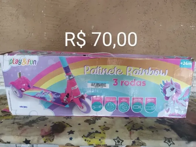 Patinete 3 rodas unicórnio