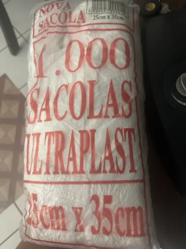 Sacola de plástico 25x35, pacote com 1000 unidades 