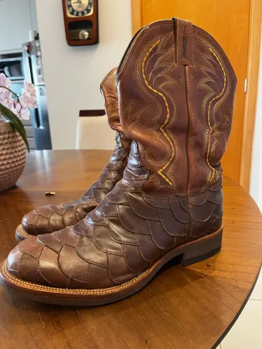 Bota masculina country couro