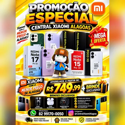 Xiaomi Poco X8 Pro 5G, Redmi Note 15 Pro 5G, Note 17 Pro Max 5G e Diversos Modelos 