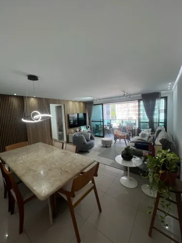 Apartamento Beira Mar em Jacarecica | 140m² | 4 Suítes | Varanda | Alto Padrão