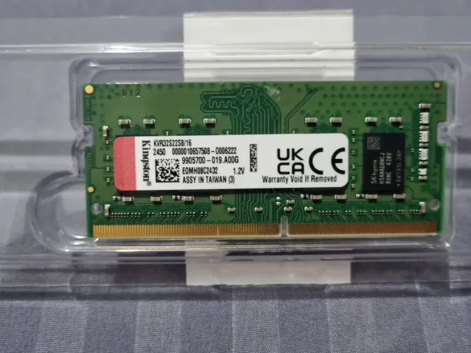 Memória Notebook DDR4 16Gb 3200MHZ Kingston kvr32s22s8/16