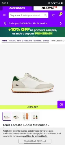 Tênis Lacoste semi novo