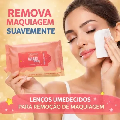 Lenço Umedecido Magia das Cores Demaquilante Facial Removedor de maquiagem Limpeza da pele