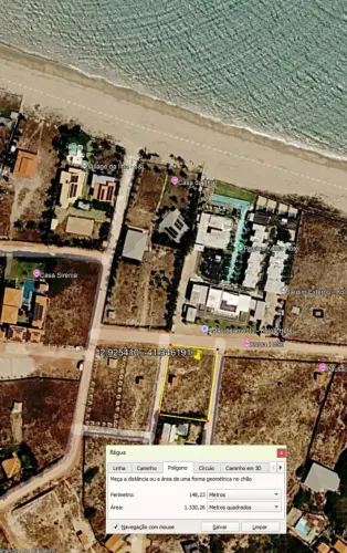 Terreno em Beira de Praia de 35x30 1050 m² com toda documentação (Negociável)
